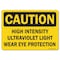 Signmission OSHA, High Intensity Ultraviolet Light Wear Eye Protection, 18in X 12in Rigid Plastic, 1218-L-19187 OS-CS-P-1218-L-19187 - alternate 1
